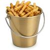 lvifloae Mini secchiello per il ghiaccio in acciaio inossidabile da 2 litri, 8×10,5 cm, con manico, ideale per contenere bevande, vino, patatine e ali di pollo. Perfetto per bar domestici, feste e occasioni
