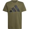 adidas ESSENTIALS T-SHIRT, T-shirt Unisex - Bambini, olive strata/black,