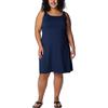 Columbia - Vestito da Donna in Tessuto Traspirante e con Protezione Solare, FreezerTM III, Donna, 1538022, Collegiate Blu Navy, 3X