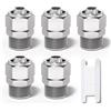 Bwintech 5 pezzi 8mm tubazione OD x 3/8" filettatura maschio BSP spingere diritto per collegare il raccordo pneumatico del tubo del dado di bloccaggio, adattatore rapido della linea dell'aria KPC8-03