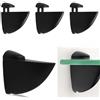 LZYDKH 4 supporti per scaffali in vetro, supporto per ripiani in vetro regolabile, colore nero, morsetto in lega di zinco, per soggiorno, bagno e cucina, 3-20 mm di spessore