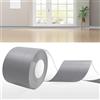 DIKARIYA Battiscopa in PVC Grigio, 3M Battiscopa Adesivo 60x20mm Battiscopa per CucinaSigillante Impermeabile Battiscopa Flessibile Autoadesivo Battiscopa Morbido per Cucina, Bagno e Mobili