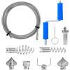 GoldOars Sonda Sturatubi da 5m Stura Lavandini e Scarich Diametro 12 mm con Adattatori Elettrici e Manuali Molla per Pulizia Tubi Spirale Sturalavandini Meccanica