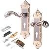 Yuecoom Set di Maniglie Per Porte Vintage, Serrature Meccaniche Retrò in Stile Europeo Serrature,Set di Maniglie per Porte Moderne Maniglia per Porta Set Per Porte Antifurto Per Interni, Stanze