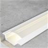 M LEDME Profilo Led piatto U Sub Bianco laccato per strisce Led 12-24V da incasso 2 metri in alluminio M LEDME