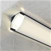 M LEDME Profilo Led angolare L Nero laccato per strisce Led 12-24V a superfice 2 metri in alluminio M LEDME