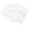 yayafunfun 100 Sacchetti di Alluminio Riutilizzabili Impermeabili con Zip, Bianco Mylar - Per Dolci, Gioielli, Caffè e Collezionabili - Design Piatto Con finestra trasparente (10x15cm)
