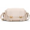 Coccinelle Campus Handbag Grained Leather Lambskin White