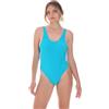 F**K Monokini EFFEK FK Donna Celeste Costume da Bagno Intero Tinta Unita