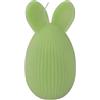 Cereria Di Giorgio - Candela a Forma di Uovo con Orecchie da Coniglio - Colore Pistacchio - Altezza 12 cm - Spring Collection - Artigianale - Con sacchetto regalo - Made in Italy