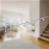 BRILONER - Set completo di binari, 4 faretti LED, 2 lampade a sospensione LED regolabili in altezza, a forma di L, sistema di binari a soffitto, binario per faretti, lampada a soffitto, 3 m, bianco