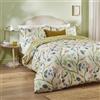 furn. Copripiumino Duvet Day Woodlow - Copripiumino reversibile con stampa a foglie e uccelli tropicali disegnati a mano e motivo floreale (Multicolore/Salvia - King)