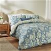 Duvet Day Set copripiumino Camellia - Biancheria da letto reversibile con stampa floreale, fiori tranquilli e tessuto morbido al tatto (blu francese - matrimoniale)
