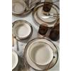 Hermia Concept Elegante set da 16 pezzi, 100% porcelain, color crema | Include 4 piastre di servizio (24 cm), piatti da dessert (21 cm), piatti (20 cm), ciotole (15 cm) | Lavastoviglie e Microwave Safe