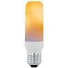 EGLO LED E27 con effetto fiamma, lampadina a forma di tubo, 3 Watt, 90 Lumen, decorativa illuminante bianco caldo, 1600k, lampada T40, Ø 4 cm