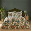 furn. Leilani Set Copripiumino - Miscela Di Cotone Reversibile Foresta Pluviale Floreale Tropicale (Multicolore - Super King - 260x220cm)
