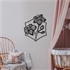 Wallity Hanah Home Elegante accessorio decorativo da parete in metallo, nero, 50 x 42 cm, 100% metallo, spessore 1,5 mm, facile montaggio a parete, perfetto per arredamento moderno
