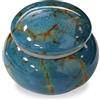 GOIYZTTR Urna Piccola Mini Ceramica Urne Cinerarie Realizzata a Mano Piccola Urna Commemorativa per Contenere Umane o Animali Ceneri(Oceano Blu)