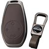 KUNIO Cover chiave senza chiave per Leapmotor T03 S01 C11 per Protettore chiave Leap Motor in lega di zinco Custodia chiave Cover chiave 4 tasti B Marrone