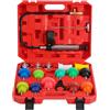 KATSU Tools KATSU Kit Tester Pressione Sistema di Raffreddamento radiatore Auto 18 Pezzi, rilevatore perdite Serbatoio Acqua per Auto Camion SUV