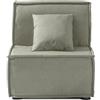 EVERGREENWEB MATERASSI & BEDS EVERGREENWEB - Divano Letto 2 in 1 con Materasso Singolo 80x190 Ortopedico, Prontoletto RICHIUDIBILE 1 Posto con Rivestimento SFODERABILE e Lavabile, Cuscino SUPERSOFT Abbinato color Grigio - ELLEN