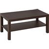 HOMCOM Tavolino da Salotto Rettangolare Classico con Ripiano Portaoggetti Legno 90×45×44.5cm
