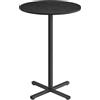 VASAGLE Tavolo da Bar, Tavolino Alto da Pranzo Cucina, Struttura in Metallo, 60 x 60 x 104,5 cm, Facile da Montare, con Base a Croce, per 2-3 Persone, Stile Moderno, Nero Ebano LBT361B01