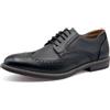 Finishing & Sewing Brogue Oxford - Scarpe stringate da uomo, in pelle marrone, Nero , 42 EU
