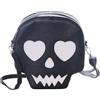 Kawaii-Story LB-6151-1 Teschio Halloween Grusel Goth Gothik Punk - Borsa da donna, 23 x 21 x 6 cm, colore: Nero, Nero , s