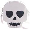 Kawaii-Story LB-6151-2 Teschio Halloween Grusel Goth Gothik Punk - Borsa da donna, 23 x 21 x 6 cm, colore: Bianco, bianco, s