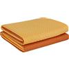 SaRani Copriletto Double Face Trapuntato Termosaldato Tinta Unita Singolo Piazza emezza (Singolo, Arancione)