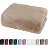 heimtexland® - Lenzuolo con angoli elasticizzati, tessuto Cashmere Touch Teddy peluche, super soffice, ÖKOTEX, Nicky, 100 x 200 cm, tipo 585, colore grigio talpa