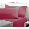 Passione per le tele COMPLETO LETTO RASO DI COTONE MATRIMONIALE ALTA QUALITA'. Lenzuola raso di cotone made in Italy colore bordeaux