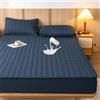 SUIOKPO Coprimaterasso in Cotone, Coprimaterasso Singolo Matrimoniale Impermeabile, Trapuntata/Imbottito Proteggi Materasso Topper Lavabile Rivestimento, Resistente e Durevole,Dark blue,180 x 220cm