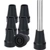 supregear 6pz Punta di Gomma Rinforzata per Bastoni, 22mm, Antiscivolo, Calotta di Protezione per Canne, Stampelle e Bastoni da Passeggio, Nero
