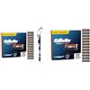 Gillette Proglide 24 Lametta Di Ricambio Per Rasoio Con Doppia Lubrificazione Prima E Dopo Le Lame E Lubrificazione EverGlide Per Una Profondità E Un Comfort Incredibili, Lama Barba Uomo