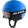 ALPINA Unisex - Bambini, ZUPO SET (+PINEY) Casco da sci, blue matt, 51-55 cm
