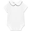 BABIDU Body Neonato Manica Corta 100% Cotone, Tutina Morbido Tessuto Traspirante e Anallergico per Pelli Sensibili, Body Collo Piqué, Abbigliamento Unisex Neonato e Bambina, Basic Estivi