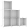 AWTATOS Organizer a cubo, per riporre oggetti, libreria, 6 cubi, organizer e stoccaggio, impilabile fai da te, organizer per vestiti in plastica per camera da letto, casa, ufficio, bianco