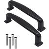 Fuxxer® Maniglie classiche per mobili, 106 x 25 mm, set da 2, colore: nero