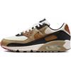 Nike Air Max 90, Sneaker Donna, Phantom Lt British Tan Nero Rosso Fuoco, 41 EU