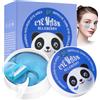 Nalikosty Patch Occhi, Maschera Contorno Occhi Antirughe e Occhiaie, Eye Patch Anti Rughe, Rimuovi Borse e Puffiness, Effetto ldratante e Antieta, 60 Pezzi Mirtillo Donna Uomo (blu)