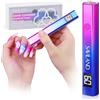 Saviland Mini Lampada UV LED Unghie, Lampada per Unghie Senza Fili 12W, Lampada per Unghie Portatile con Display LCD, Torcia Elettrica per unghie Gel Sciugatura Rapida Blu Viola