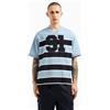 Armani Exchange per uomo. [XM000465AF13024F9035] Maglietta blu a maniche corte, Casual, Cotone, Manica corta