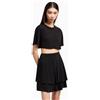 Armani Exchange per donna. [XW000186AF12742UC001] Minigonna con dettagli arricciati neri, Nero, Casual, Viscosa