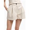 Armani Exchange per donna. [XW000423AF12807U1003] Pantaloncini con chiusura a bottoni metallici bianchi grezzi, Bianco, Casual, Poliestere
