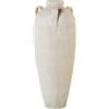 DRW Vaso da pavimento in ceramica con 3 manici beige sabbia 30 x 30 x 80 cm