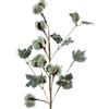 DRW Set di 6 Rami di Fiori Artificiali in Schiuma Eva, Cotone e Carta Verde, 65 cm, Medidas: 65cm