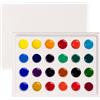 MEEDEN Tavolozza per Pittura ad Acquerello in Ceramica 24 Pozzetti con Coperchio - Tavolozza per Artisti di Miscelazione in Porcellana 15.3 x 11.5cm (6 x 4,5) per Acquerello e Guazzo