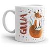 Paolo Chiari Tazza in Ceramica Caffè e Tè, Personalizzata con Nome, Idea Regalo Compleanno per Amici e Familiari, Certificata per Alimenti, Adatta al Microonde, Made in Italy (Giulia)